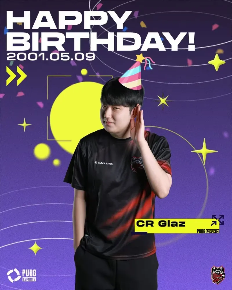 AG体育官方网站-PUBG赛事韩国社媒更新：祝Glaz与innate生日快乐